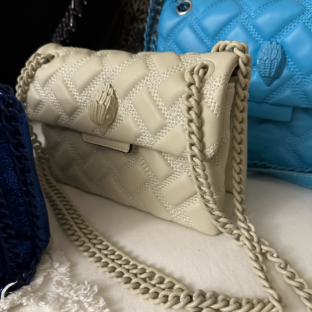 NWT, Authentic Kurt Geiger Kensington Mini in winter white.